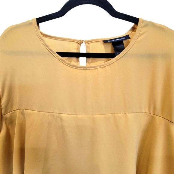 ASHLEY STEWART Sz 22/24 Layered Fabric Flowy Bell Sleeve Tunic w/Back Key Hole - Picture 5 of 7